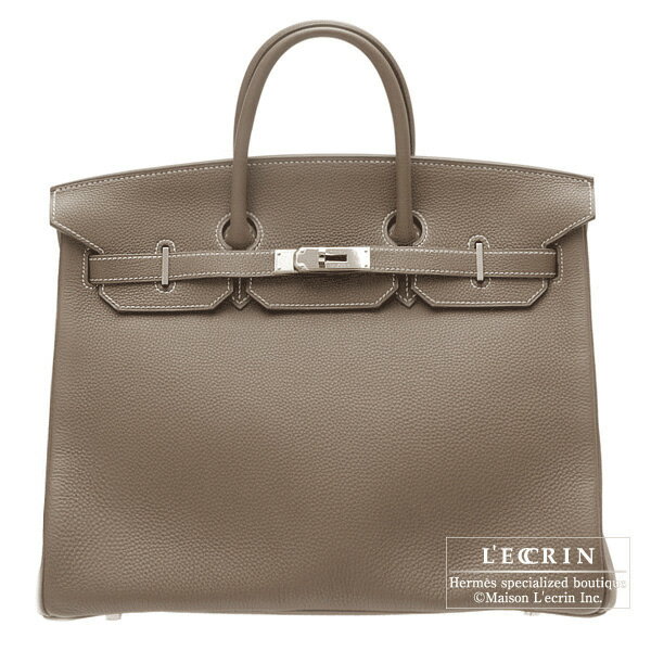 Ϥ䥨᥹ֿȤ¸ߤΥ졼ȡס᥹С40ȡסȥС񡡡Luxury Brand SelectionۡHermes Birkin bag 40EtoupeTaupe grey Togo leatherSilver hardware