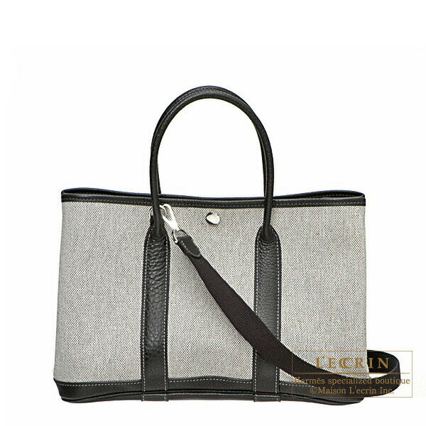 ˿͵ι⤤顼֥å졼Υǥѡƥڳŷꡡ13OFFۡ᥹ǥѡƥTPM졼ȥ륢å塿֥åե롡Luxury Brand SelectionۡHermes Garden Party bag TPMBlack Grey cotton canvas with buffalo leather