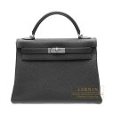 エルメス ケリー28/内縫い ブラック トゴ シルバー金具 HERMES Kelly bag 28 Retourne Black Togo leather Silver hardware