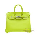 【2011年最新作】 エルメス キャンディ バーキン25 キウイ ヴォーエプソン シルバー金具 【Luxury Brand Selection】 Hermes Candy Birkin bag 25 Kiwi/Kiwi green Epsom leather Silver hardware