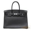 エルメス　バーキン35　ブラック　トリヨンクレマンス　シルバー金具　　Hermes Birkin bag 35　Black Clemence leather　Silver hardwareやっぱり黒が好き！！