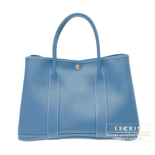 エルメス　ガーデンパーティPM　アズール　ブッフルシンドゥ　【Luxury Brand Selection】　Hermes Garden Party bag PM　Azur/Azure blue Buffalo leather