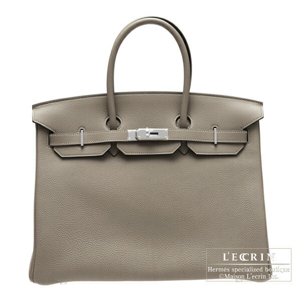 【2011年最新色】　エルメス　バーキン35　エタン　トゴ　シルバー金具　【Luxury Brand Selection】　Hermes Birkin bag 35　Etain/Etain grey Togo leather　Silver hardware