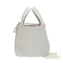 エルメス ピコタンロックPM パールグレー トリヨンクレマンス シルバー金具 HERMES Picotin Lock bag PM Pearl grey Clemence leather Silver hardware