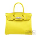 エルメス バーキン30 ライム ヴォーエプソン シルバー金具 HERMES Birkin bag 30 Lime Epsom leather Silver hardware