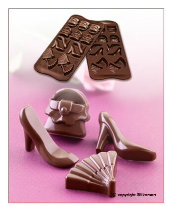 【シリコマート】チョコレート型・シリコンモールド・FASHION3種類の形が作れます