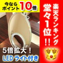 真実の鏡DX【ハンディミスト美顔器(モイスビューティ)のおまけ付+ポイント10倍+送料無料+即日発送】オーバル型 EC003-5X プロ仕様5倍拡大鏡/拡大ミラー/LED付真実の鏡DX 拡大鏡【プロ仕様高倍率】【テレビにて商品特集されました！】拡大率が非常に高く、メイクや眉毛のお手入れや産毛の処理などにもぴったり♪※拡大鏡部分取外し可