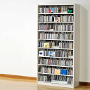 CDラック DVDラック 【幅89×奥行37×高さ180cm】 本棚 棚 スリム シェルフ 日本製 DVD最大672枚収納 CD最大1503枚収納 ホワイト ナチュラル ダークブラウン TCS890W TCS890N TCS890D ブルーレイ Blu-ray CD ラック レンタルショップCDストッカー オークス AUX 新生活