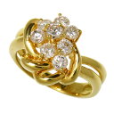 5号 花/フラワーピンキー ダイヤモンド 計0.52ct リング・指輪 K18ゴールド 18金 4.2g レディース【中古】【真子質店】【TMoMi】【pdpd】