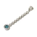 トリートメントダイヤモンド 0.13ct ダイヤモンド 計0.07ct ペンダントトップ K18WGホワイトゴールド 18金 1.4g レディース【中古】【真子質店】【SS】