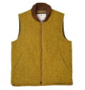 アルブル arbre ハリスツイード ダウンベスト HARRIS TWEED DOWN VEST MUSTARD