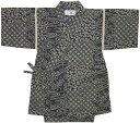 【子供 甚平】和文様(わもんよう)柄・藍染風 甚平スーツ(日本製)120~130cmこども/チャイルド/日本製/じんべい/3348円を値下げ(4/23)