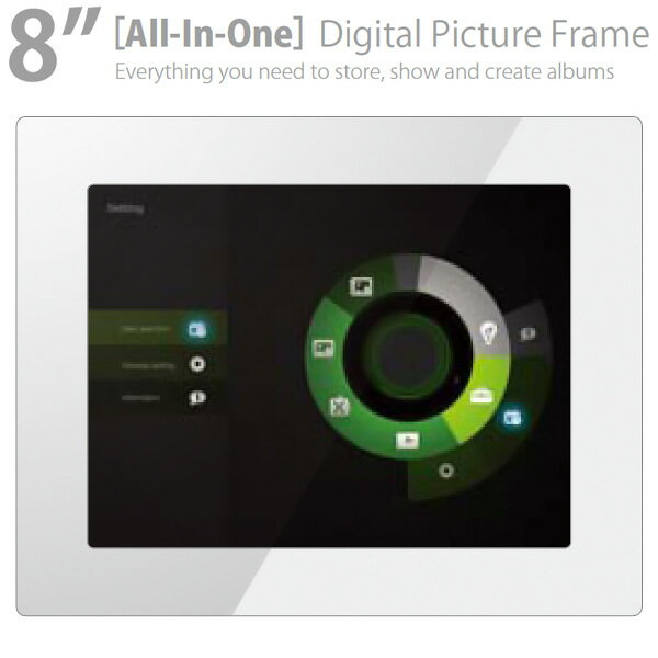 【送料無料】【D】GT-8DNP デジタルピクチャーフレーム アクリル08WH ホワイト