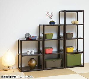 katasuタナ5Pkt-5ホワイトブラウン【D】【サンカ】【カタス5段ラックスタッキング棚インテリアラックディスプレイラック】