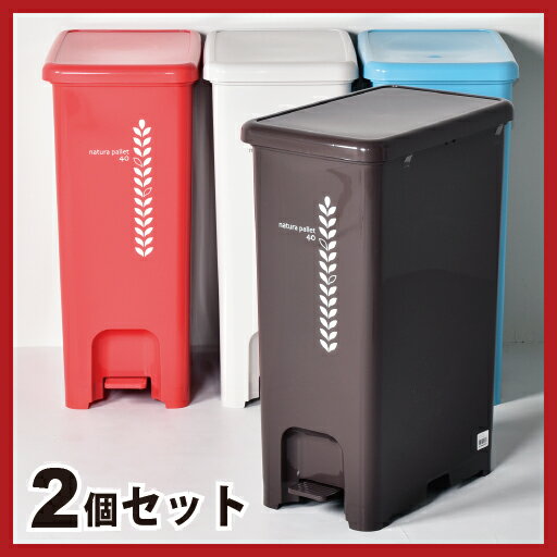 日本製 トラッシュポット ペダルゴミ箱 40L 2個セット ゴミ箱 ごみ箱 ダストボックス ふた付き...:mamachi:10002004