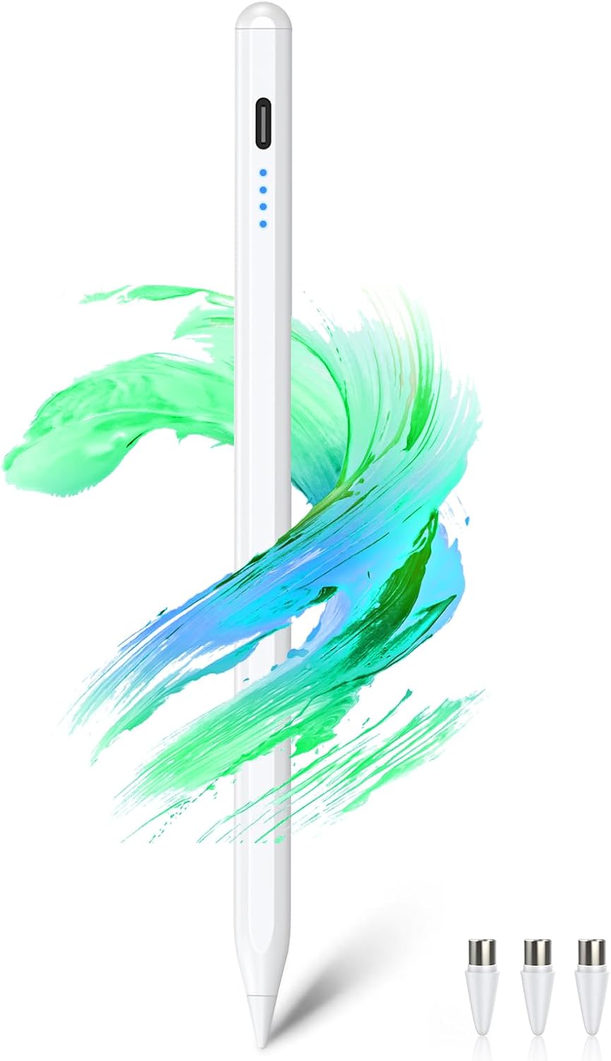 <strong>KINGONEタッチペン</strong>【全機種対応 超高速充電】 2025業界最高 スタイラスペンr(ホワイト-1)t699