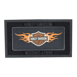 【Harley-Davidson】ハーレーダビットソン フロアラバーマット（フレーム＆インナーセット） ロゴ＆ファイヤー【インテリア・雑貨】 【181SS20】