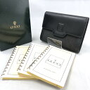 【中古】【メンズ】【レディース】【付属品あり】GUCCI グッチ ” オールドグッチ 1989年製 手帳セット ” イタリア製 レザー手帳カバー リフィル ペン 未記入手帳3冊 ブランド小物 雑貨 文房具 カラー:BLACK ブラック 黒系 万代Net店