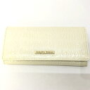【中古】【レディース】【付属品あり】Samantha Thavasa サマンサタバサ スクリッタ型押しロングウォレット 長財布 カラー:ホワイト WHITE 万代Net店