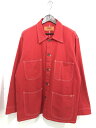 【中古】【メンズ】UNIVERSAL OVERALL COVER ALL STONE CUTTER JACKETS U813425 ユニバーサルオーバーオール カバーオールストーンカッタージャケット ライトアウター サイズ:L カラー:RED 万代Net店