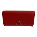 【中古】【レディース】BVLGARI ブルガリ・ブルガリ ロゴクリップ 二つ折り長財布 288176 ブルガリ ロングウォレット サイズ:約10×19×3cm カラー:コーラルレッド 万代Net店