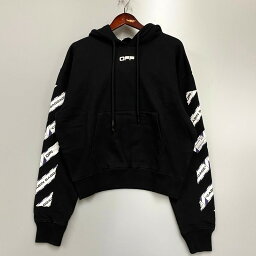 【中古】【メンズ】OFF-WHITE CABIN BAGGAGE HOODIE <strong>オフホワイト</strong> プルオーバー<strong>パーカー</strong> スウェット フーディ トップス サイズ：S カラー：ブラック 万代Net店