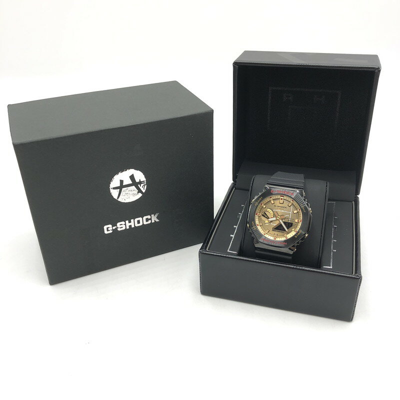 【中古品】【メンズ】 CASIO カシオ × RUI HACHIMURA 八村 塁 別注 コラボ G-SHOCK 2100Series GBM-2100RH-1AJR TOUGHSOLAR ジーショック タフソーラー 腕時計 196-251015-ks-14-tei カラー：ブラック 万代Net店
