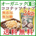 【送料無料・お得な24袋】<有機JAS・無添加>オーガニックココナッツチップス ロースト 100g×24袋/美容・ダイエットに◎なヘルシーおやつ♪砂糖不使用・無漂白・ノンフライ