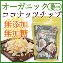 <有機JAS・無添加>オーガニックココナッツチップス ロースト 100g/美容・ダイエットに◎なヘルシーおやつ♪砂糖不使用・無漂白・ノンフライ