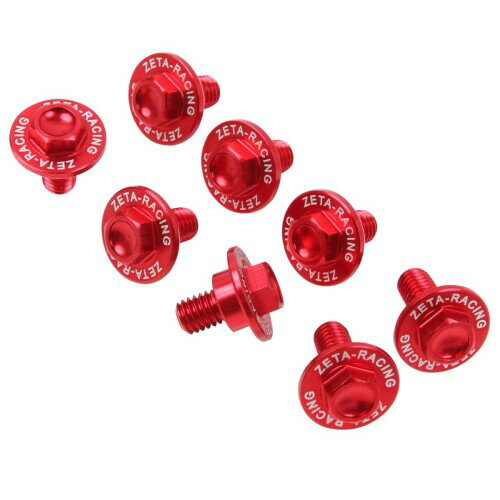 ジータレーシング(ZETA RACING) CRF250R/450R/CR125/250等 フォークガードボルト レッド ダートフリーク DIRTFREAK F8002(旧品番:ZE88-9102)