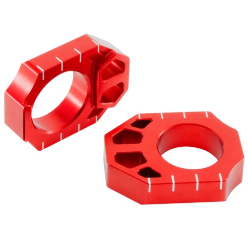 ジータレーシング(ZETA RACING) HONDA CRF250R(04-14) CRF450R(02-14) アクスルブロック アルミ レッド F7041(旧品番:ZE93-5013) ダートフリーク DIRTFREAK