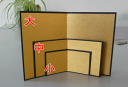 京都の紙職人が作った、人形用ミニ屏風。金屏風(大)100-150mm