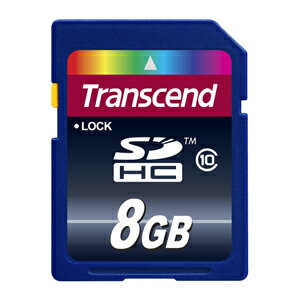 《新品アクセサリ》Transcend SDHCカード8GB（class10） TS8GSDHC10