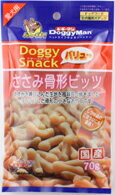 【送料390円3150円以上で送料無料】ドギースナック バリュー ささみ骨形ビッツ 70g