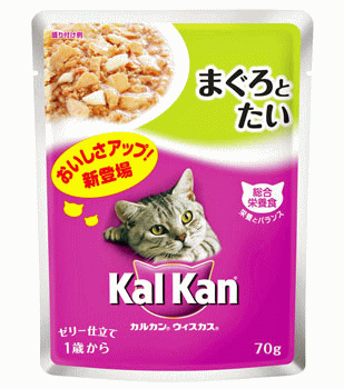 【送料390円3150円以上で送料無料】カルカン味わいセレクト　1歳からの成猫用まぐろとたい70g