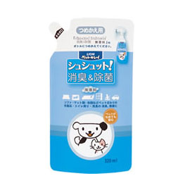 【送料390円3150円以上で送料無料】ペットキレイ シュシュット！ 消臭＆除菌無香料 詰替え用320ml