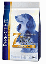 【送料390円3150円以上で送料無料】パーフェクトフィット シニア犬用7歳からのミニチュアダックスフンド専用 4kg