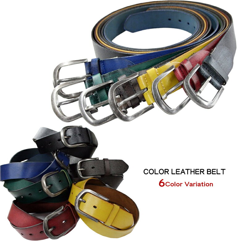 Color Leather Belt   AU[xg Xg[gn t@bV