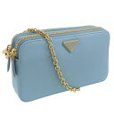 プラダ バッグ レディース ショルダーバッグ アウトレット サフィアーノ ブルー 1DH010 SAFFIANO TRIANG ASTRALE PRADA
