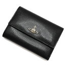 ヴィヴィアンウエストウッド 財布 Vivienne Westwood 三つ折り財布 折り畳み SOFIA CREDIT CARD WALLET WITH ZIP 51040037 40531 ブラック BLACK N403 黒