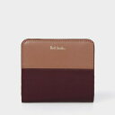 ポールスミス 折財布 ミニ財布 バイカラーブロック バーガンディー Paul Smith