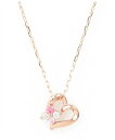 4℃ ネックレス 4℃ ピアス ヨンドシー ブレスレット カナル 4℃ 正規品 K10ピンクゴールドハートキュービックジルコニアネックレス