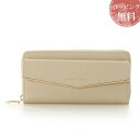 サマンサタバサ 財布 長財布 ストーンバー ラウンドジップ ベージュ Samantha Thavasa