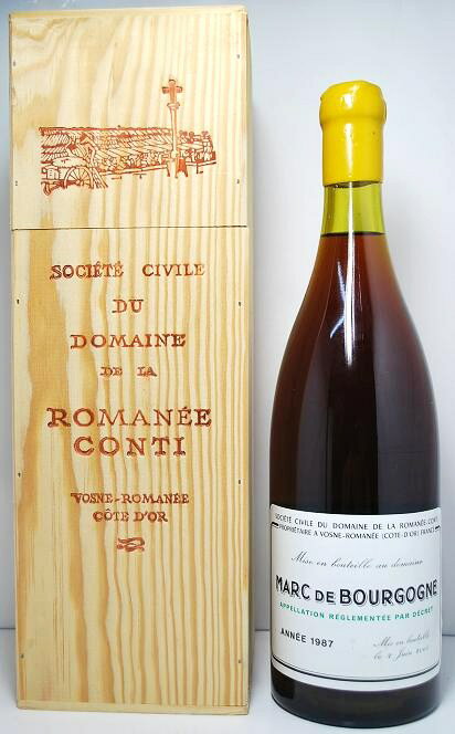 ドメーヌ・ド・ラ・ロマネ・コンティマール・ド・ブルゴーニュ [1987] 【木箱入】DRC Marc de Bourgogne