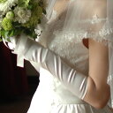 【Bridal Fair10％OFF】サテンウェディンググローブ　ミドル　肘下（40cm）　カラー3色あります！[G02]