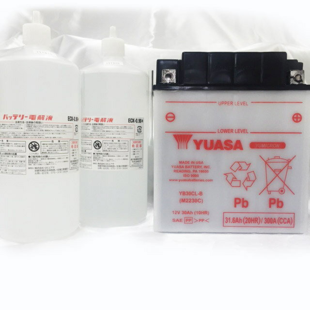 YUASA バッテリー YB30CL-B 【電解液付き】...:marinedays:10000231