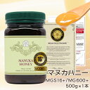 【もれなくポイント5倍以上!】 マヌカハニー MGS 16+ /MG 600+ 500g 1本 【送料無料