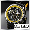 Pulsar Men's PU2007 Watch SEIKO セイコー PULSAR パルサー PU2007 クロノグラフ メンズ ウォッチ レザーベルト 腕時計 黒 黄 100m防水 日本未発売 海外限定 男性用