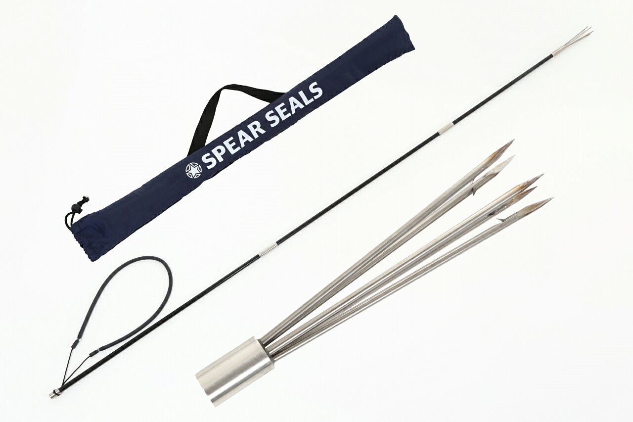 SPEAR SEALS スピアシールズ 銛 4点セット カーボンファイバー製 3ピース 205cm 手銛 スピアフィッシング クラスタースピア ポールスピア ヤス ダイビング シュノーケリング ハンドスピア
