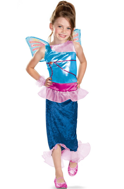 ハロウィン パーティ コスチューム Winx Club Bloom Mermaid 子供用 衣装 男の子 女の子 小学生 かわいい 面白い 妖精 Fairy 学園祭 文化祭 大学祭 コスプレ 変装 仮装：Mars shop